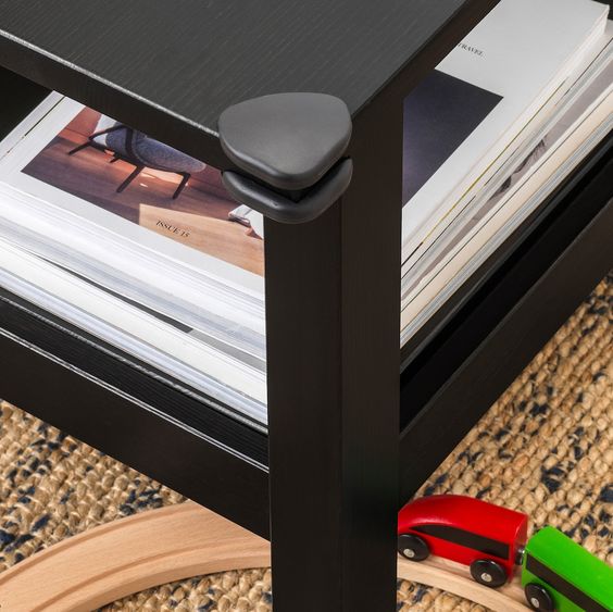 BỘ 8 MIẾNG BỊT GÓC BÀN UNDVIKA IKEA - NÂU SẪM (TRẮNG)
