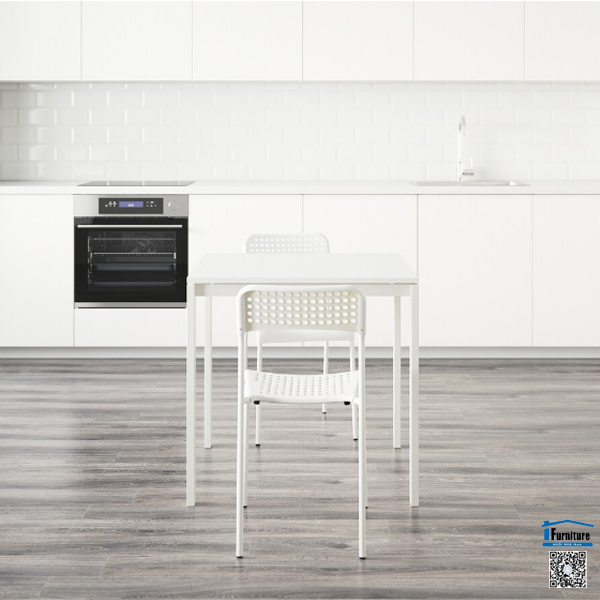 BỘ BÀN 2 GHẾ MELLTORP / ADDE HEJHOME IKEA - Màu trắng 75x75 cm