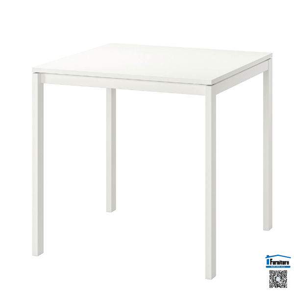 BỘ BÀN 2 GHẾ MELLTORP / ADDE HEJHOME IKEA - Màu trắng 75x75 cm
