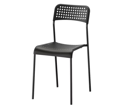 BỘ BÀN 4 GHẾ MELLTORP / ADDE IKEA - TRẮNG / ĐEN 125x75 cm