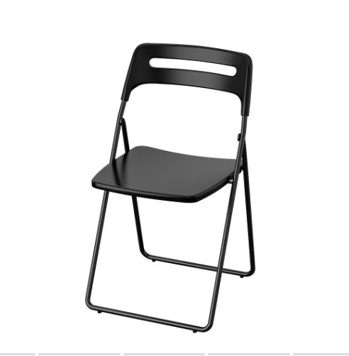 BỘ BÀN 4 GHẾ SANDSBERG / NISSE IKEA - ĐEN 110x67 cm