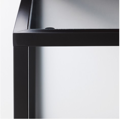 NỘI THẤT THÔNG MINH BỘ BÀN TRÀ / BÀN GÓC VITTSJÖ IKEA - NÂU ĐEN/KÍNH 90x50 cm