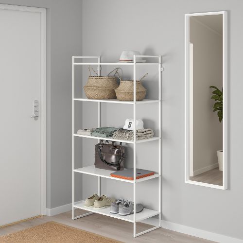 BỘ KỆ JONAXEL IKEA - TRẮNG 80x38x160 cm