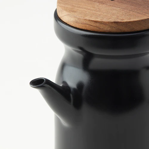 BỘ 3 LỌ GIA VỊ CÓ KHAY HULDHET IKEA - ĐEN