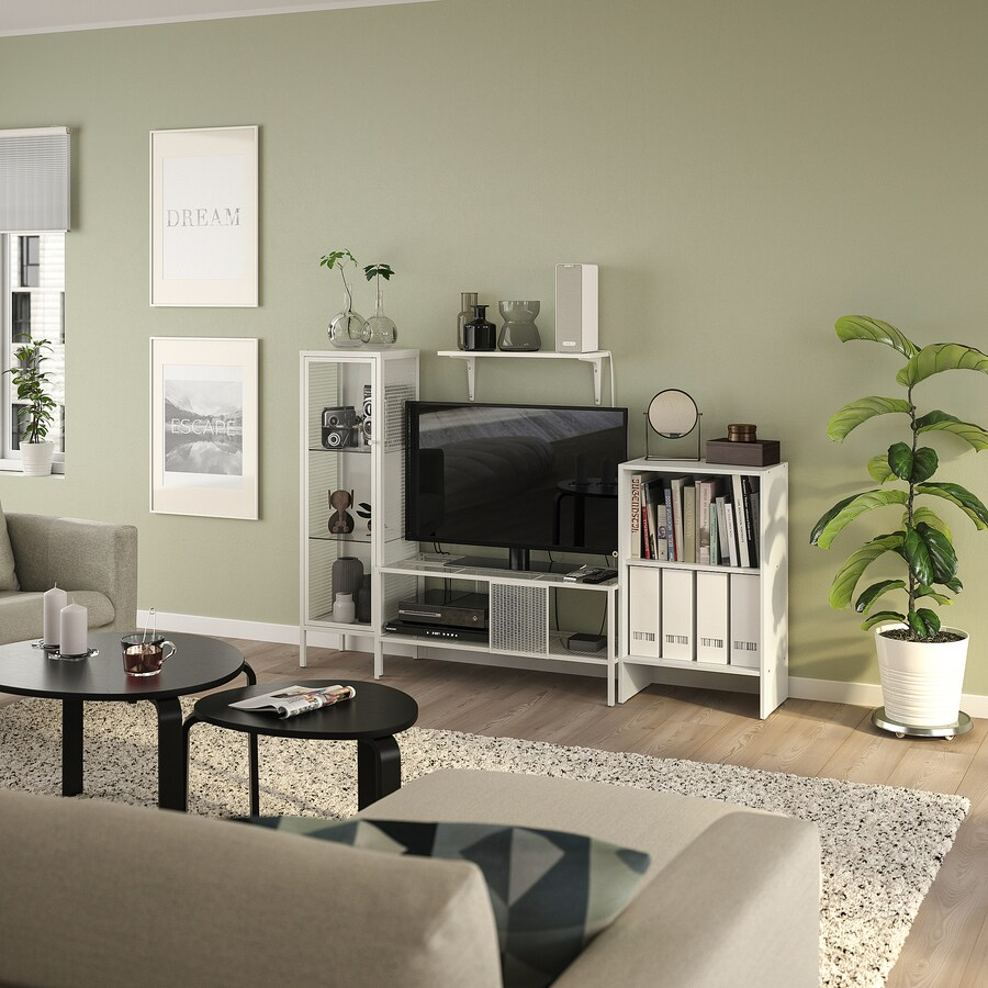 COMBO TỦ KỆ TI VI KẾT HỢP BAGGEBO IKEA - TRẮNG 174x35x116 cm