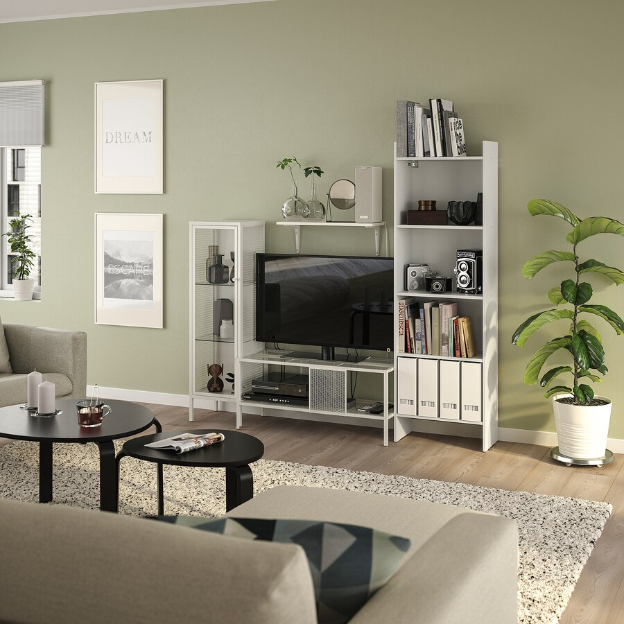COMBO TỦ KỆ TI VI KẾT HỢP BAGGEBO IKEA - TRẮNG 174x35x160 cm