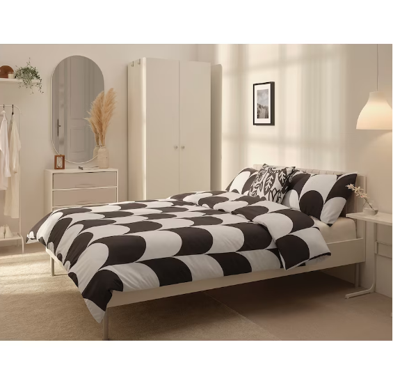 BỘ NỘI THẤT PHÒNG NGỦ BRUKSVARA IKEA - TRẮNG 180x200 cm