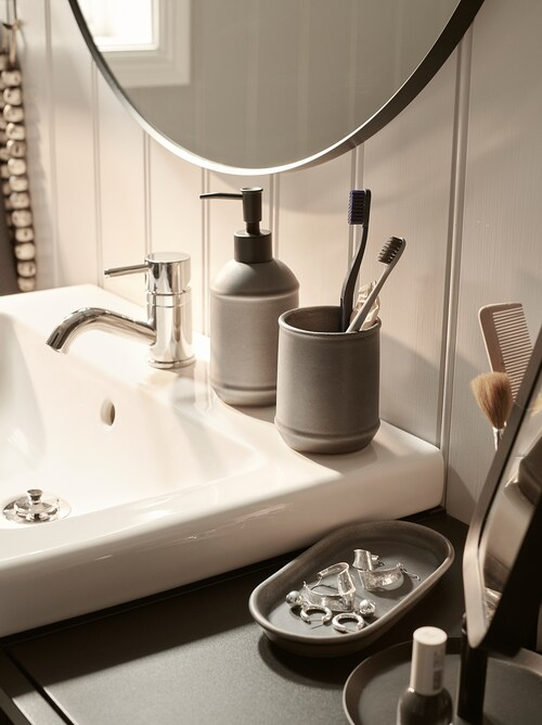 BỘ 3 PHỤ KIỆN PHÒNG TẮM TVÅLSJÖN IKEA - NÂU