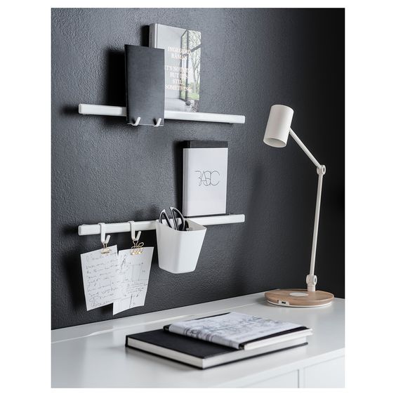 BỘ THANH MÓC GIỎ TREO SUNNERSTA IKEA - TRẮNG