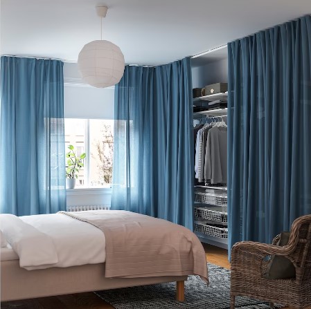 BỘ ĐƯỜNG RAY TREO RÈM ĐƠN VIDGA IKEA - TRẮNG 140 cm