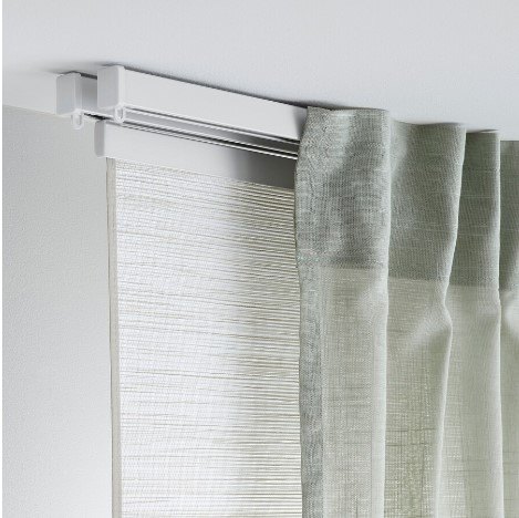 BỘ ĐƯỜNG RAY TREO RÈM ĐƠN VIDGA IKEA - TRẮNG 140 cm