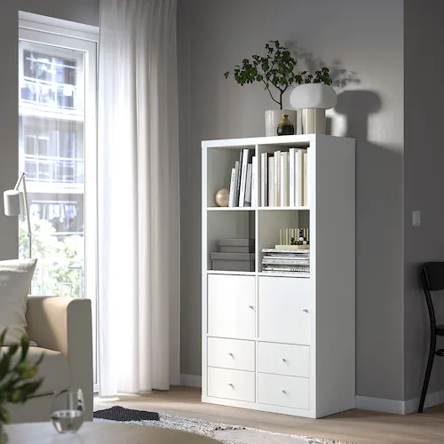 HỘP CHÈN CÓ CỬA KALLAX IKEA - TRẮNG 33x33 cm