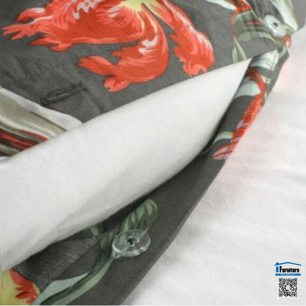 BỘ VỎ CHĂN GỐI ALANDSRO IKEA - Màu đen/hoa tuylip (200*230/80*50cm)