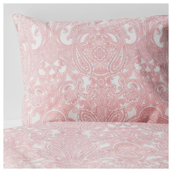 BỘ VỎ CHĂN GỐI JÄTTEVALLMO IKEA - HỒNG NHẠT  200x230 / 50x80 cm