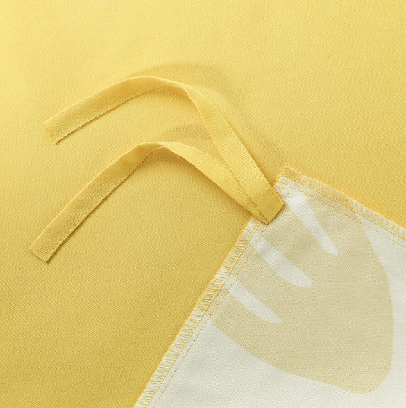 BỘ 2 VỎ GỐI VÀ KHĂN TRẢI GIƯỜNG BRUKSVARA IKEA - HỌA TẾT VÀNG TRẮNG 200x230 cm