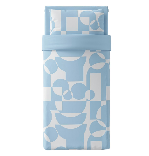 BỘ VỎ GỐI VÀ KHĂN TRẢI GIƯỜNG BRUKSVARA IKEA - XANH 150x200cm