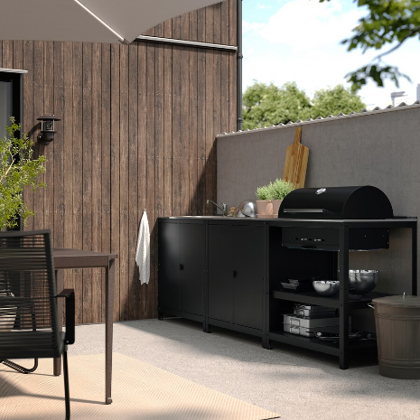 BỒN RỬA VÀ LÒ NƯỚNG THAN HOA GRILLSKÄR IKEA 258x61cm