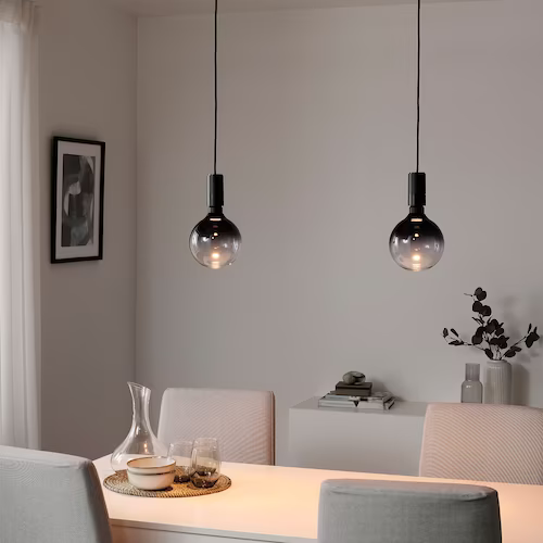 BÓNG ĐÈN MOLNART LED E27 100 LM IKEA - ĐEN 150 mm