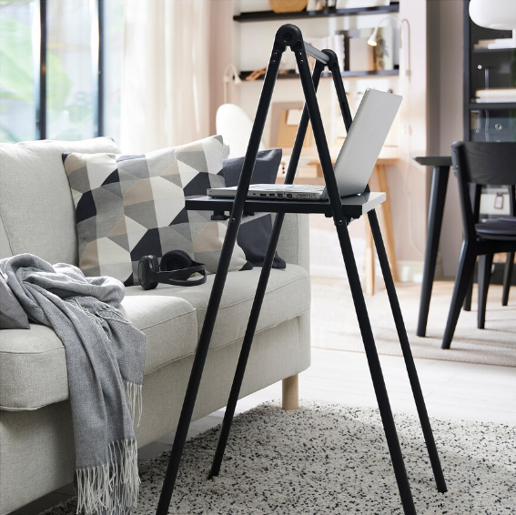 NỘI THẤT THÔNG MINH BÀN GẤP BJÖRKÅSEN IKEA - ĐEN 59x35 cm