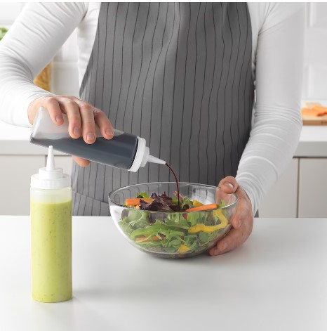 CHAI NHỰA BÓP GIA VỊ GRILLTIDER IKEA - TRẮNG 330 ml