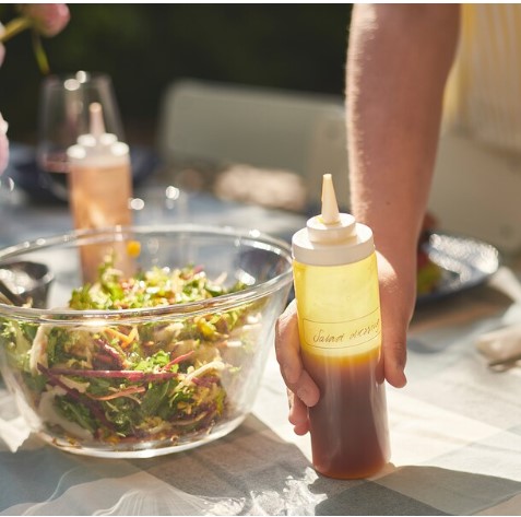 CHAI NHỰA BÓP GIA VỊ GRILLTIDER IKEA - TRẮNG 330 ml