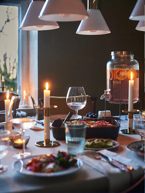 CHÂN ĐẾ BÌNH THỦY TINH VARDAGEN IKEA - XÁM ĐẬM