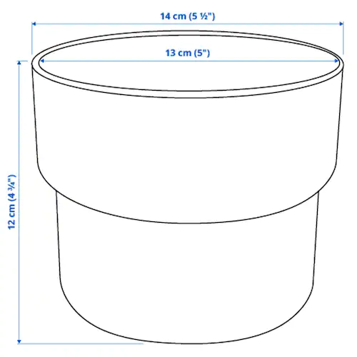 CHẬU TRỒNG CÂY CẢNH FÖRENLIG IKEA - TRẮNG 12 cm