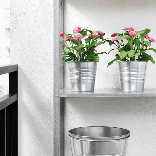 CHẬU CÂY HOA GIẢ FEJKA IKEA - CÚC HỒNG 12 cm