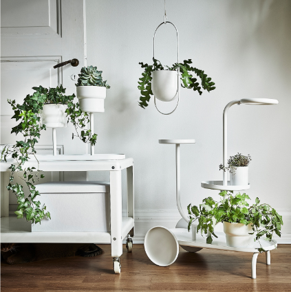 CHẬU TRỒNG CÂY TREO CHILISTRÅN IKEA - TRẮNG 12 cm