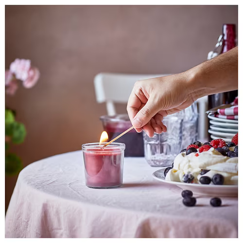 CỐC NẾN THƠM STÖRTSKÖN IKEA - ĐỎ 20 giờ