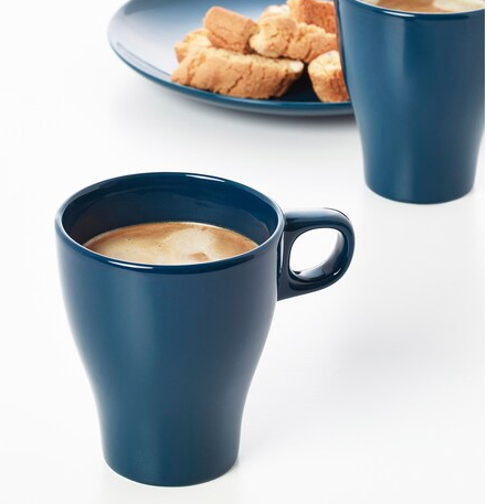 BỘ CỐC SỨ FÄRGRIK IKEA - XANH LAM 25cl