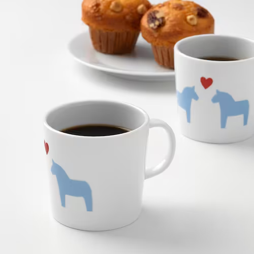 CỐC SỨ HÄSTHAGE IKEA - XANH LAM 30 cl