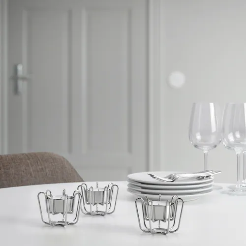 ĐẾ NẾN PÅSTÅDD IKEA - MÀU BẠC 6 cm