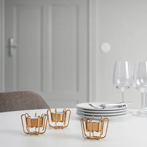 ĐẾ NẾN PÅSTÅDD IKEA - MÀU ĐỒNG 6 cm