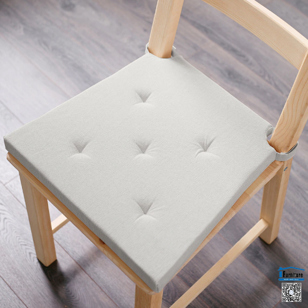 ĐỆM GHẾ JUSTINA IKEA - Màu vải bố tự nhiên (42/35x40x4 cm)