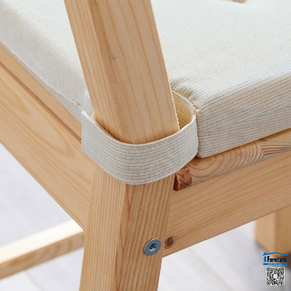 ĐỆM GHẾ JUSTINA IKEA - Màu vải bố tự nhiên (42/35x40x4 cm)