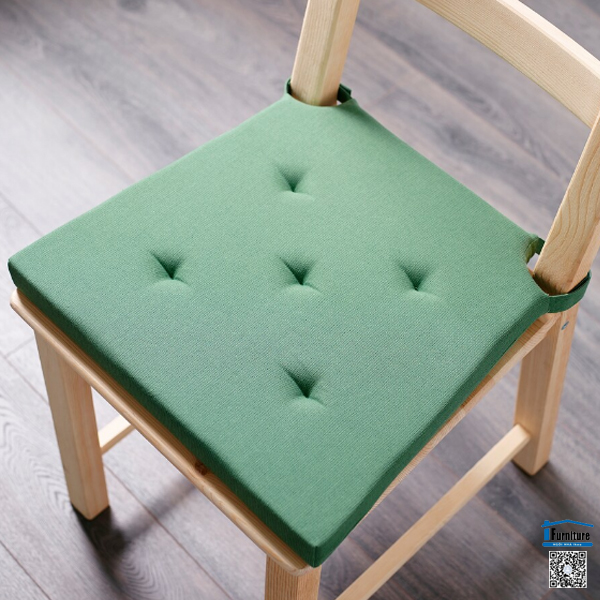 ĐỆM GHẾ JUSTINA IKEA - Màu xanh lá (42/35x40x4 cm)