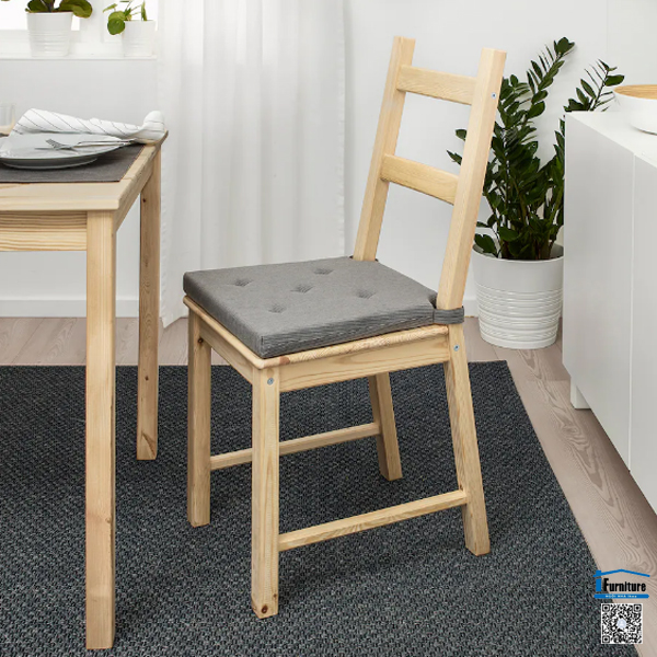 ĐỆM GHẾ JUSTINA IKEA - Màu ghi(42/35x40x4 cm)