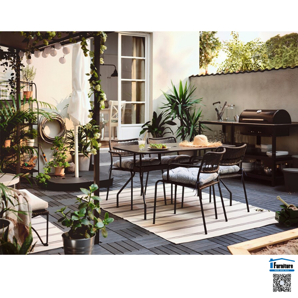 ĐỆM GHẾ KLÖSAN IKEA - Màu xanh ngoài trời( 44x44 cm)