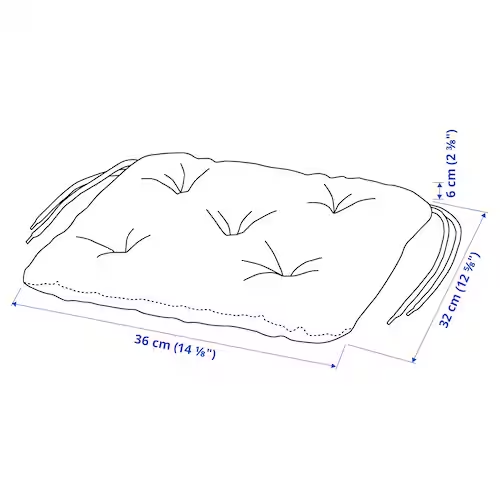 ĐỆM GHẾ NGOÀI TRỜI KUDDARNA IKEA - BE 36x32 cm