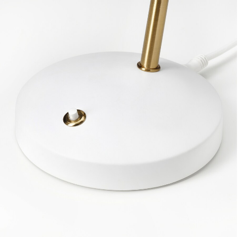 ĐÈN BÀN LED ISNÅLEN IKEA - TRẮNG/ĐỒNG