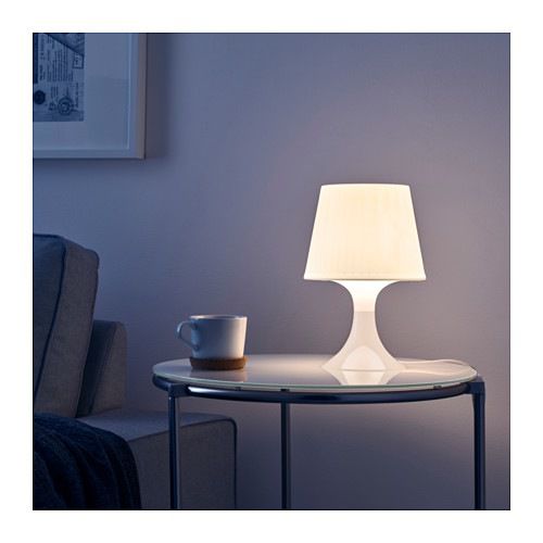 ĐÈN BÀN NGỦ LAMPAN IKEA - TRẮNG 29 cm
