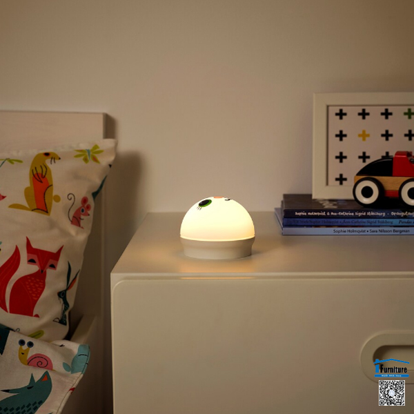 ĐÈN BÀN LED KORNSNÖ IKEA - Màu trắng/hình thỏ