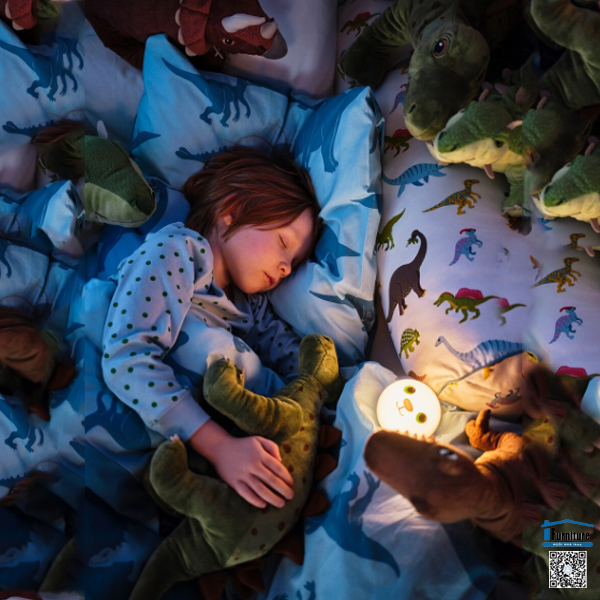 ĐÈN BÀN LED KORNSNÖ IKEA - Màu trắng/hình thỏ