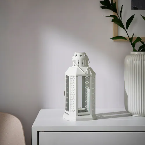 ĐÈN LỒNG NẾN TRANG TRÍ ENRUM IKEA - TRẮNG 22 cm