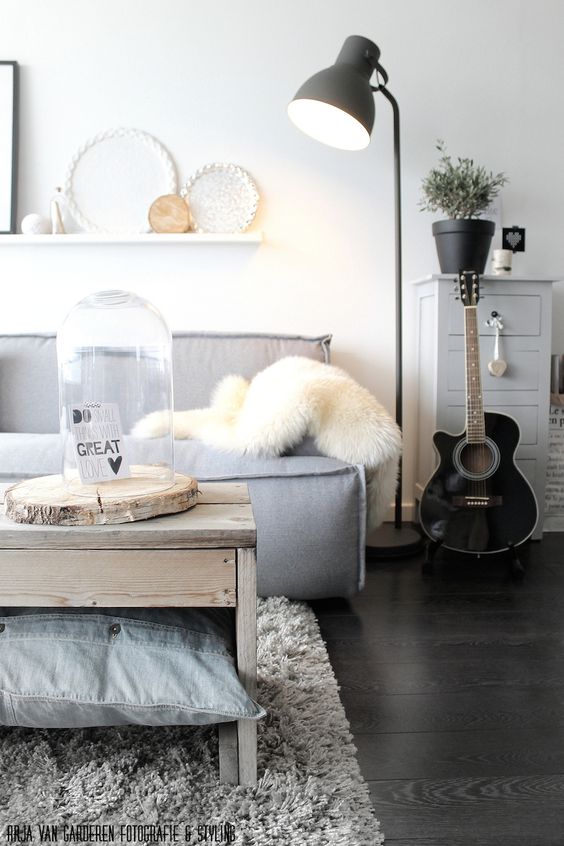 ĐÈN SÀN HEKTAR IKEA - XÁM ĐẬM