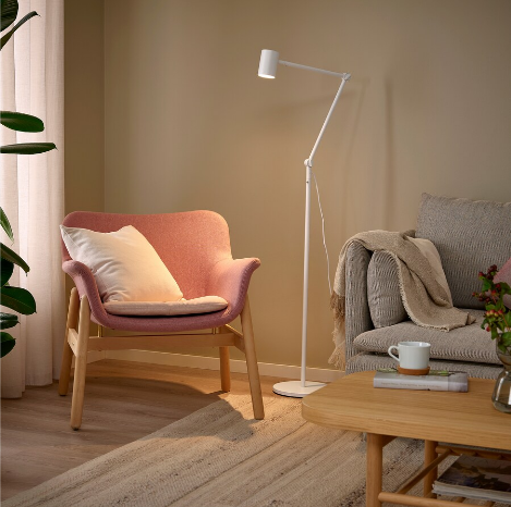 ĐÈN SÀN ĐỌC SÁCH NYMÅNE IKEA - TRẮNG