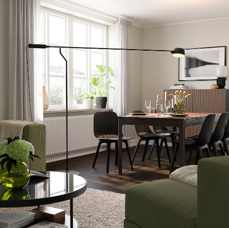 ĐÈN SÀN LED VÅGHÖJD IKEA - ĐEN