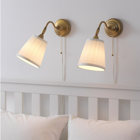 ĐÈN TƯỜNG ÅRSTID IKEA - ĐỒNG / TRẮNG