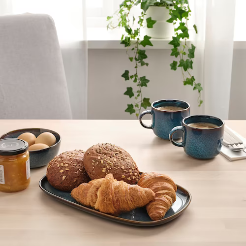 ĐĨA GLADELIG IKEA - XANH LAM 31x19 cm